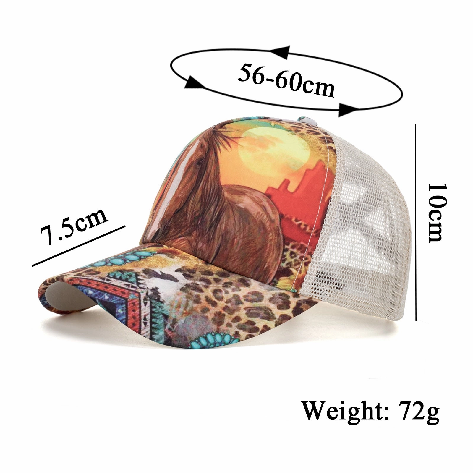 Wholesale Horse bar single cross mesh hat baseball cap