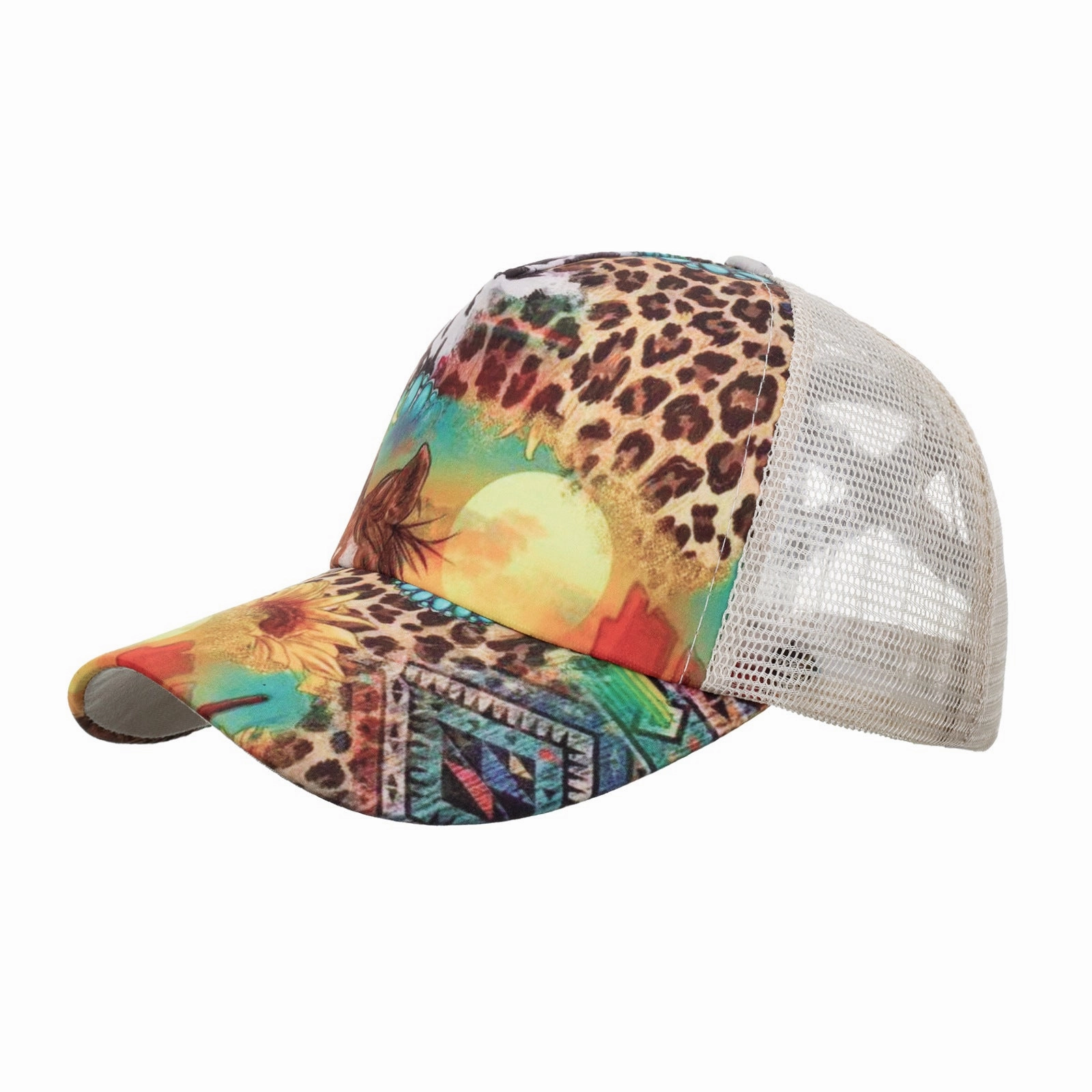 Wholesale Horse bar single cross mesh hat baseball cap