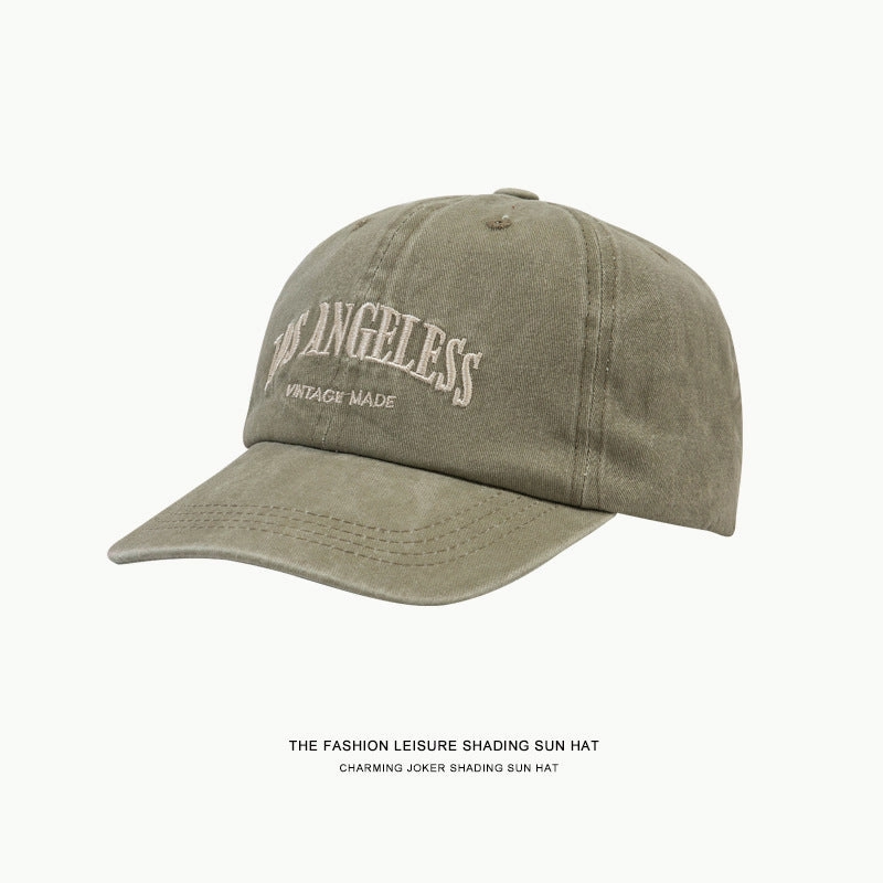 Wholesale Japanese retro washed distressed embroidered soft top cap