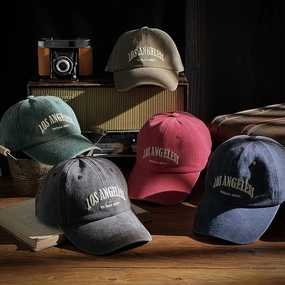 Wholesale Japanese retro washed distressed embroidered soft top cap