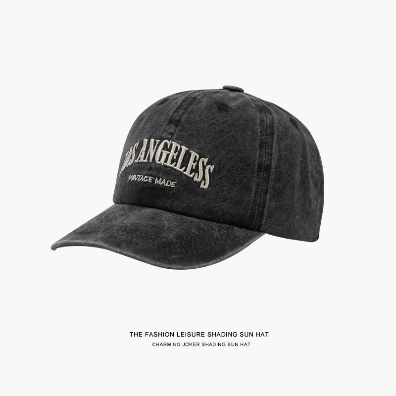 Wholesale Japanese retro washed distressed embroidered soft top cap