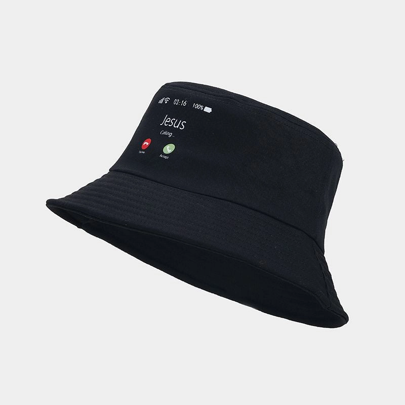 Wholesale JESUS Call Hot Stamping Pattern Cotton Fisherman Hat