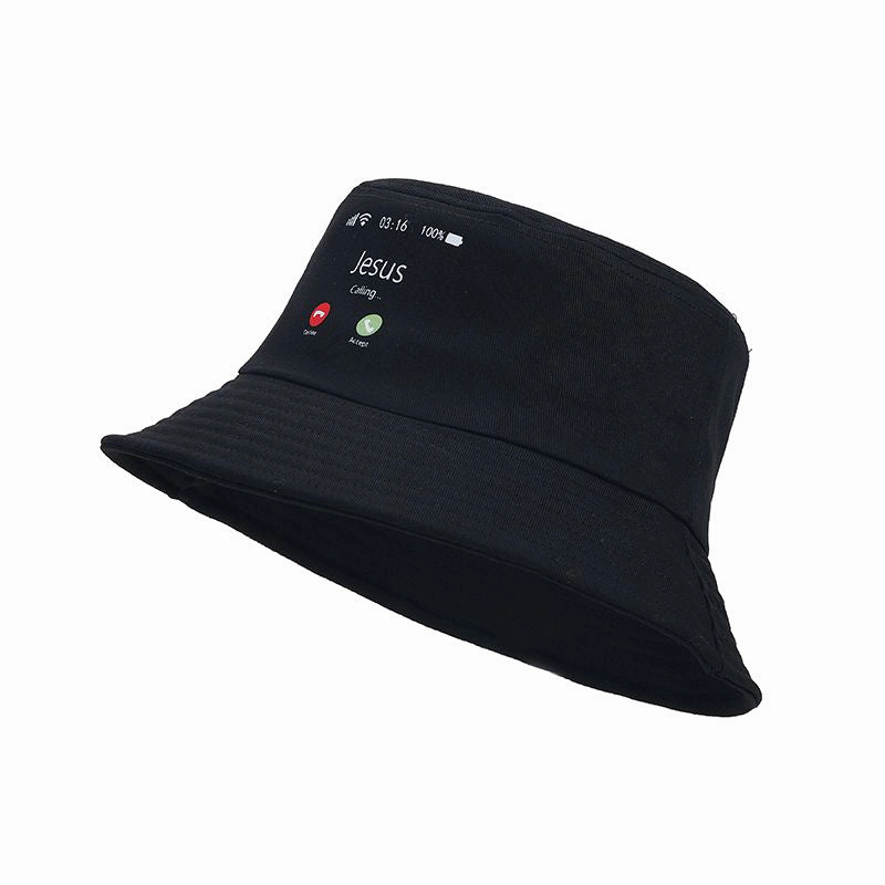Wholesale JESUS Call Hot Stamping Pattern Cotton Fisherman Hat