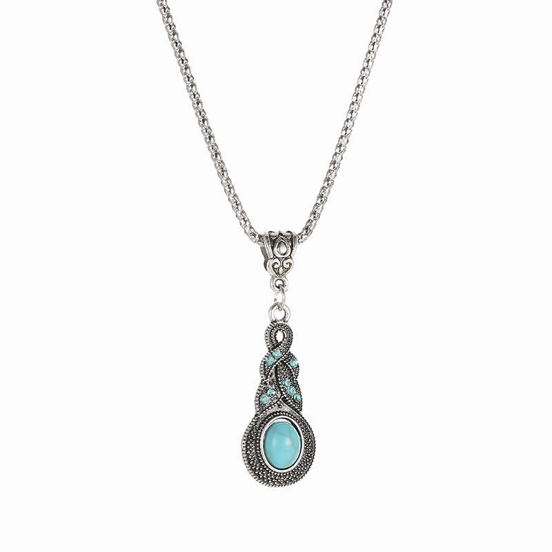 Wholesale Jewelry Bohemian Turquoise Alloy Earrings Set