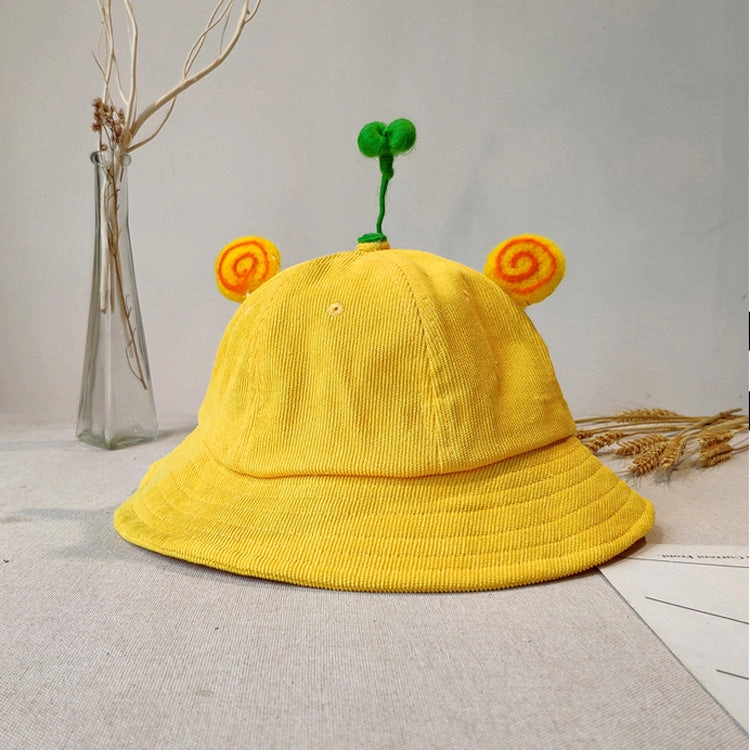 Wholesale Kids Bean Sprouts Corduroy Bucket Hat