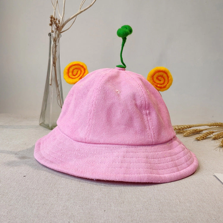 Wholesale Kids Bean Sprouts Corduroy Bucket Hat