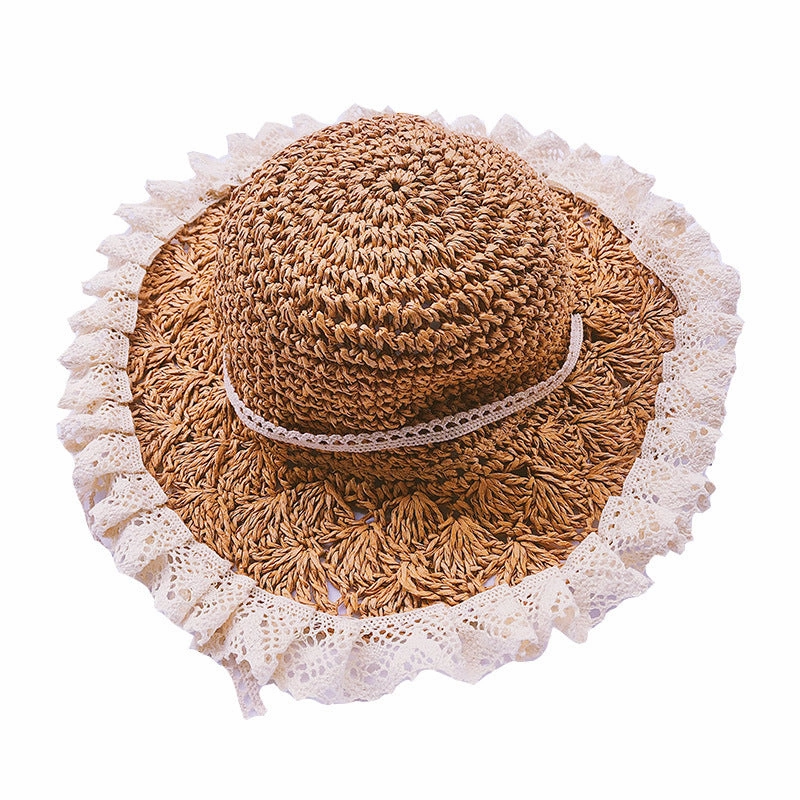 Wholesale Kids Lace Handmade Straw Hats