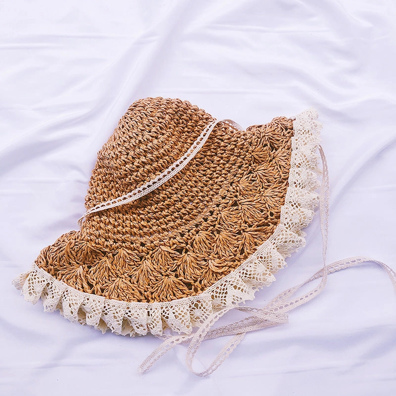 Wholesale Kids Lace Handmade Straw Hats