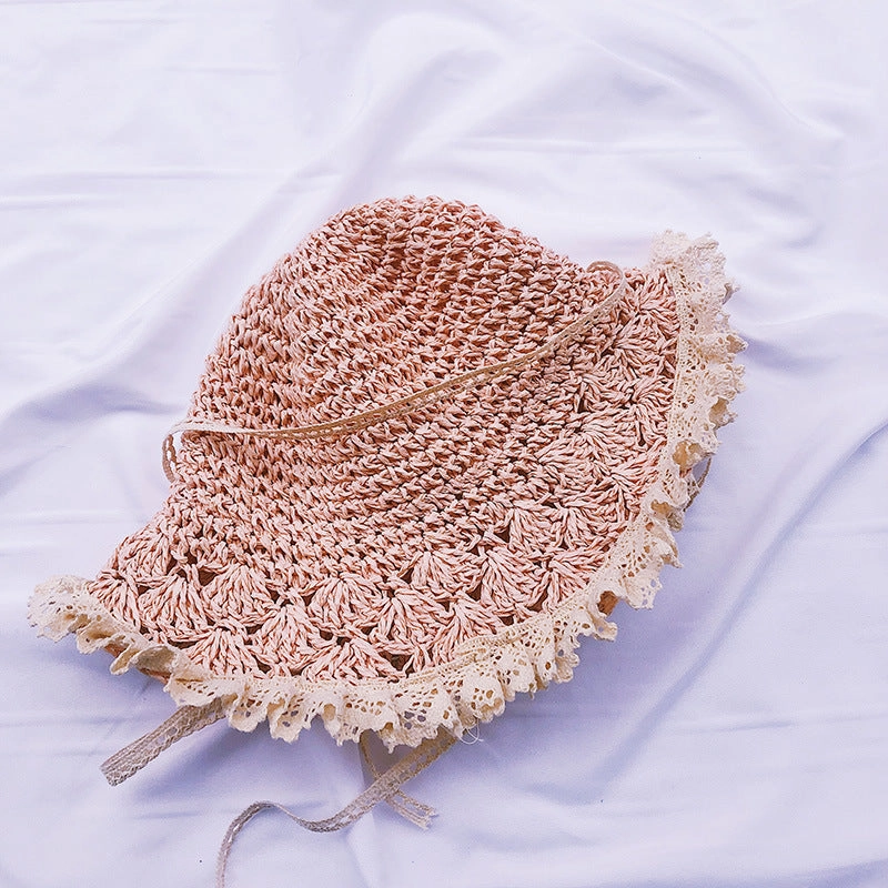 Wholesale Kids Lace Handmade Straw Hats