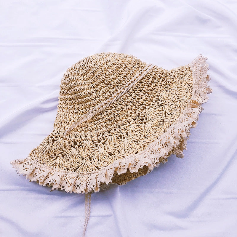 Wholesale Kids Lace Handmade Straw Hats