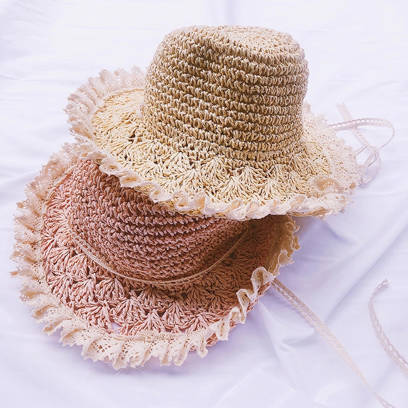 Wholesale Kids Lace Handmade Straw Hats