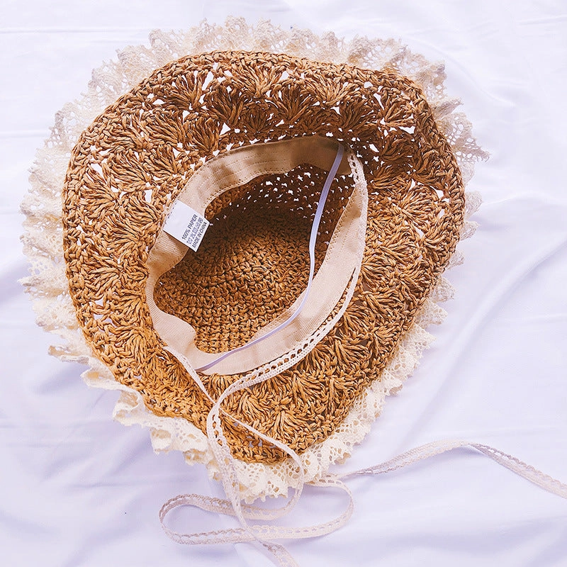 Wholesale Kids Lace Handmade Straw Hats