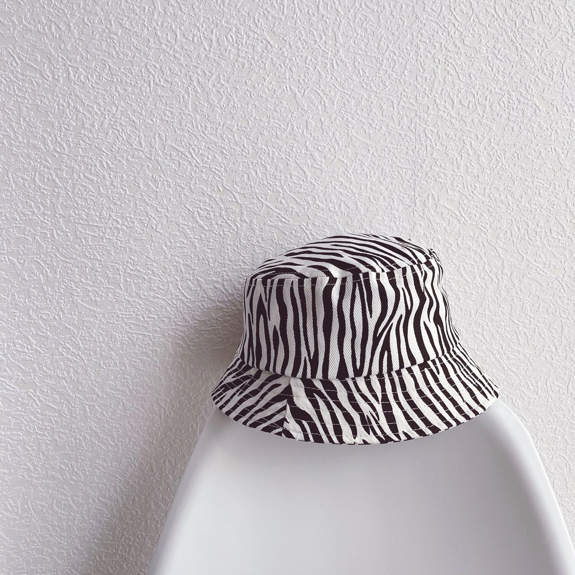 Wholesale Kids Personalized Stripe Leopard Print Cotton Bucket Hat