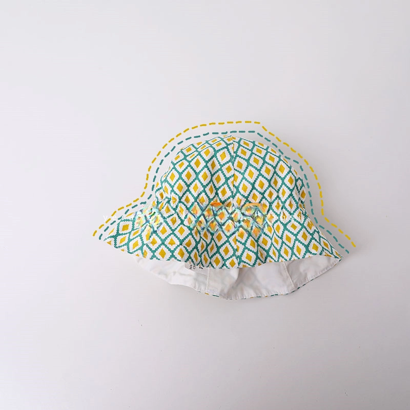 Wholesale Kids Rhombus Bow Cotton Hat