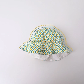 Wholesale Kids Rhombus Bow Cotton Hat