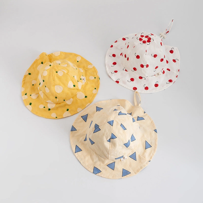 Wholesale Kids Sun Visor Printed Wool Bucket Hat