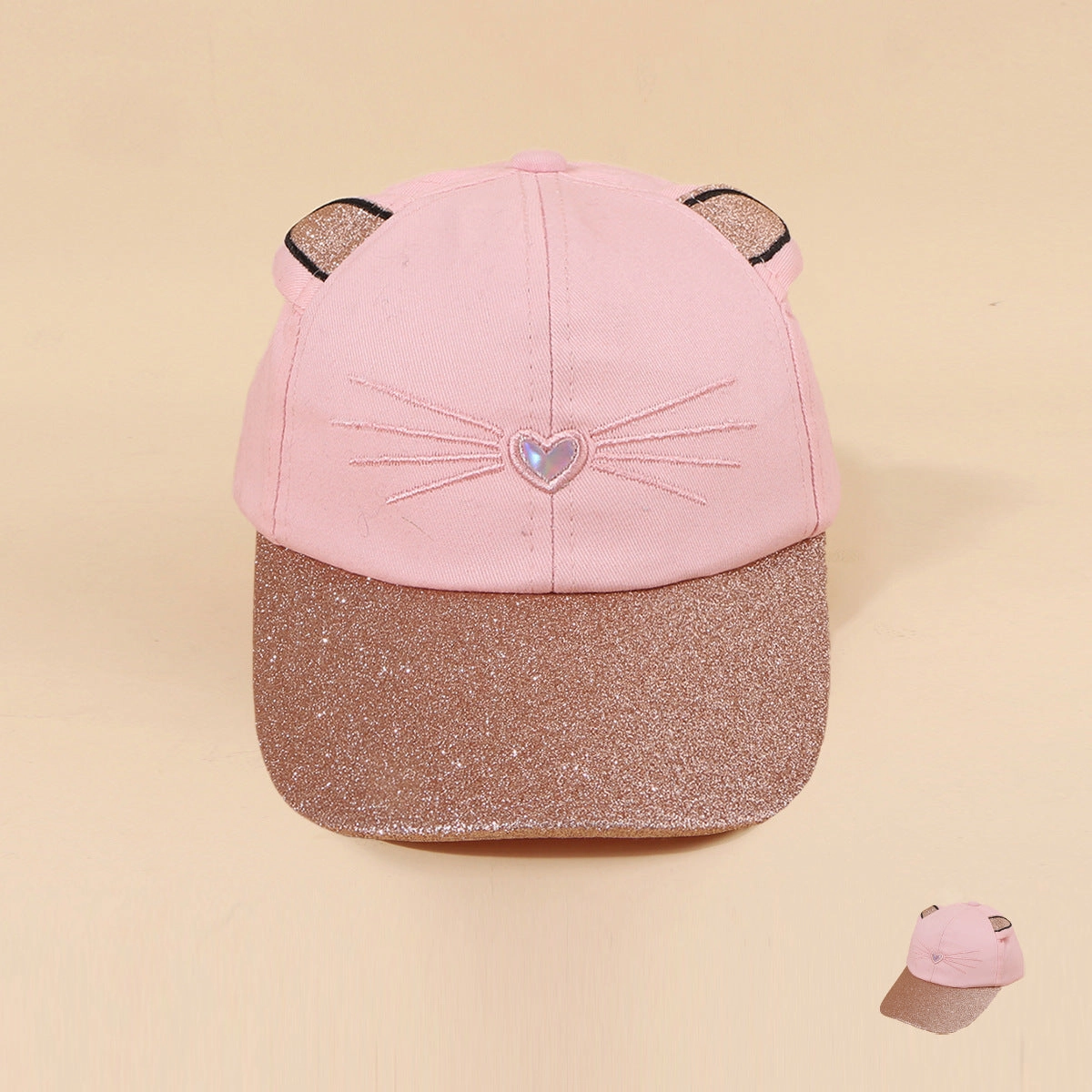 Wholesale Kids Wide Brim All-match Cute Cat Baseball Cap