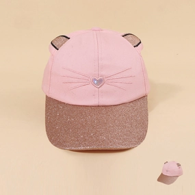 Wholesale Kids Wide Brim All-match Cute Cat Baseball Cap