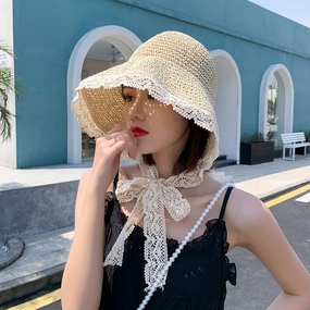 Wholesale Lace Straw Hat