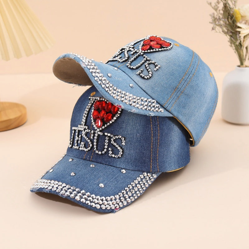 Wholesale Ladies Baseball Cap Outdoor Sports Casual Diamond Set Old Son Personalized Letter Cowboy Hat