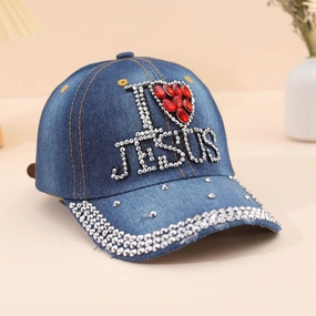 Wholesale Ladies Baseball Cap Outdoor Sports Casual Diamond Set Old Son Personalized Letter Cowboy Hat
