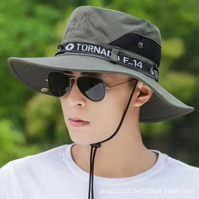 Wholesale Large Brim Fishing Hat Foldable UV Protection Mountaineering Fisherman Hat