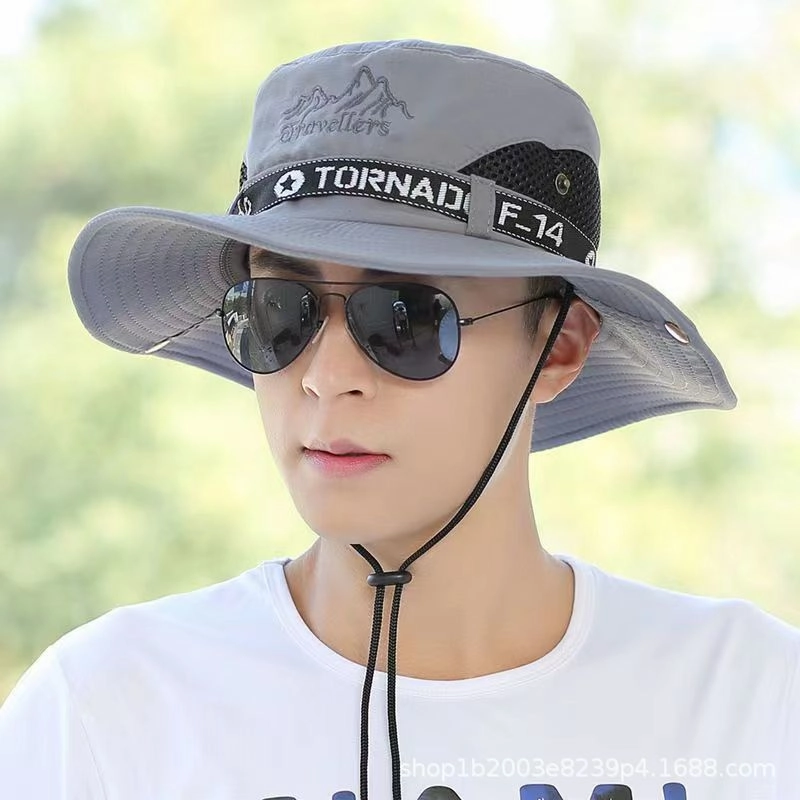 Wholesale Large Brim Fishing Hat Foldable UV Protection Mountaineering Fisherman Hat