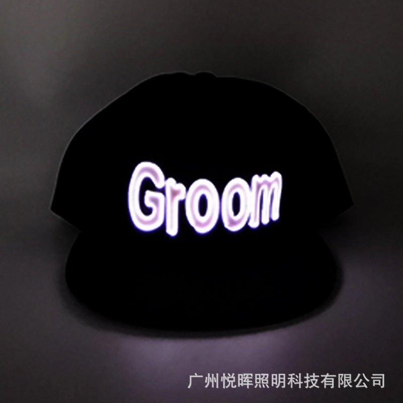 Wholesale LED stage performance electronic music festival hip-hop leisure letters luminous baseball cap