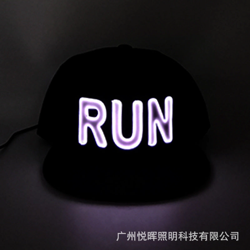Wholesale LED stage performance electronic music festival hip-hop leisure letters luminous baseball cap