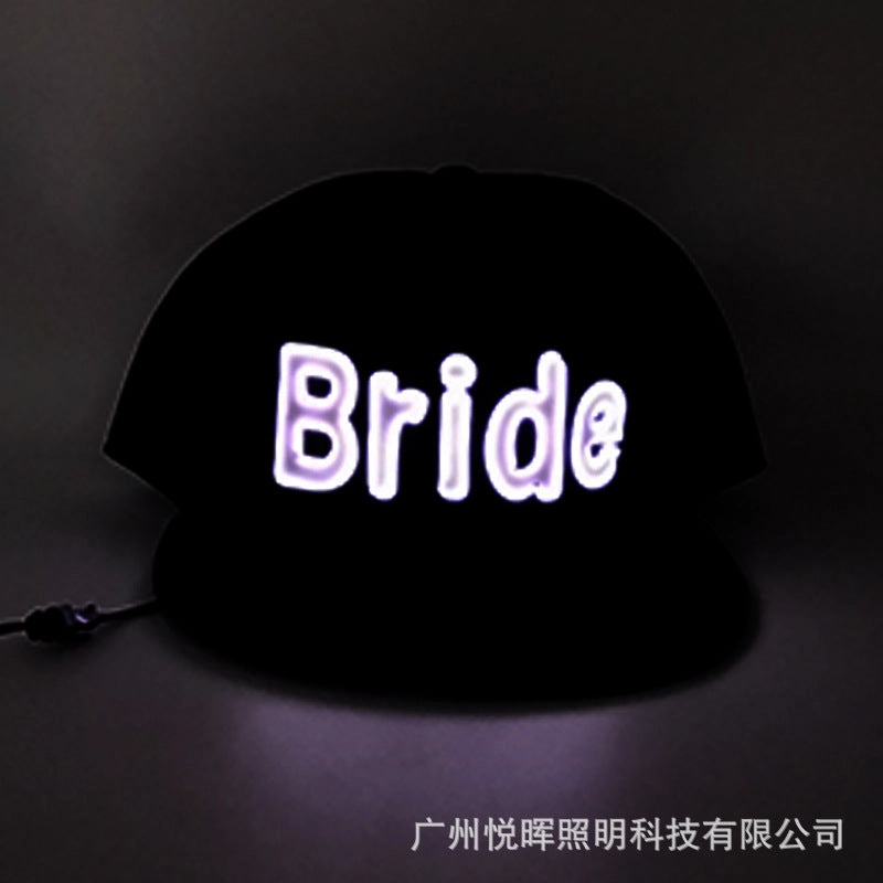 Wholesale LED stage performance electronic music festival hip-hop leisure letters luminous baseball cap