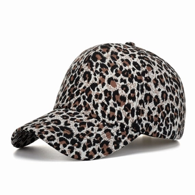 Wholesale Leopard print baseball cap outdoor hip hop sun visor cap