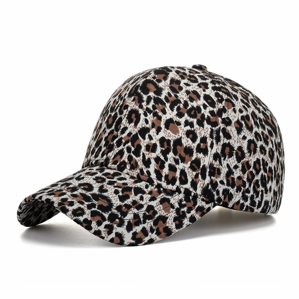 Wholesale Leopard print baseball cap outdoor hip hop sun visor cap