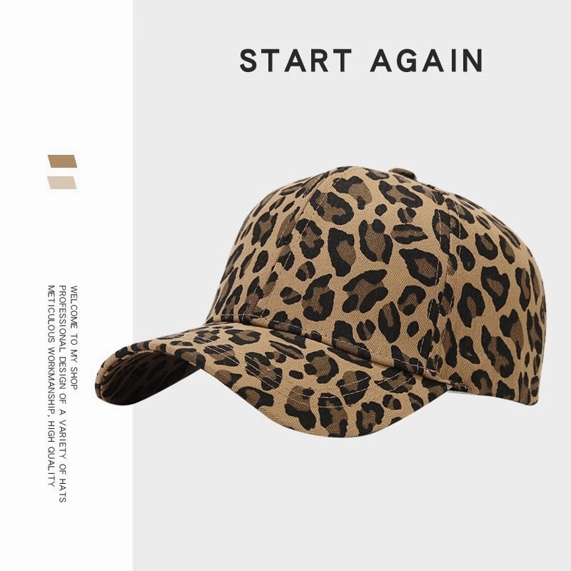 Wholesale Leopard print baseball cap peaked cap sun hat