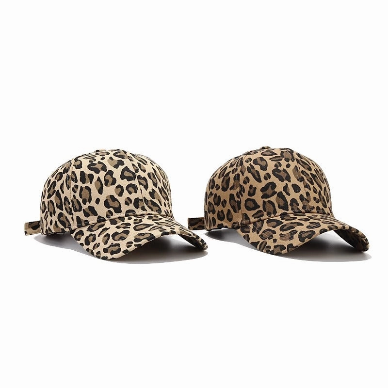 Wholesale Leopard print baseball cap peaked cap sun hat