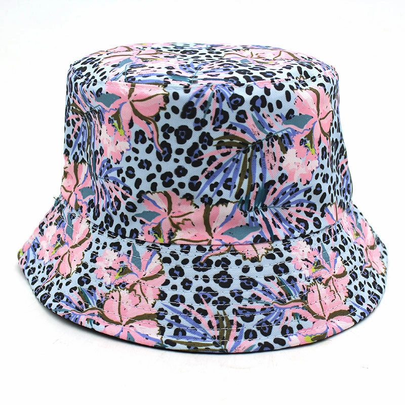 Wholesale Leopard Print Double-sided Printed Cotton Fisherman Hats