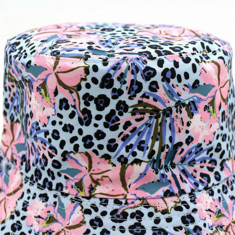 Wholesale Leopard Print Double-sided Printed Cotton Fisherman Hats