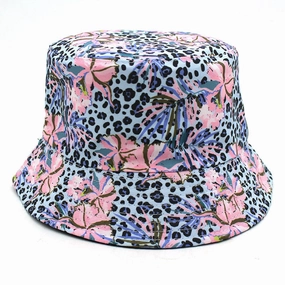 Wholesale Leopard Print Double-sided Printed Cotton Fisherman Hats