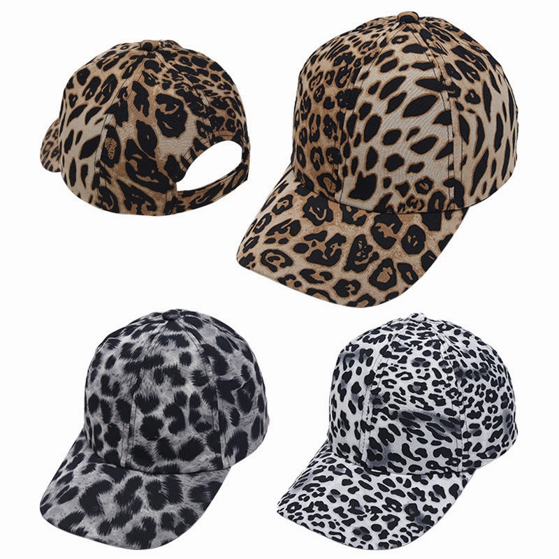 Wholesale Leopard Print European and American Versatile Personalized Outdoor Sun Protection and Shading Baseball Caps