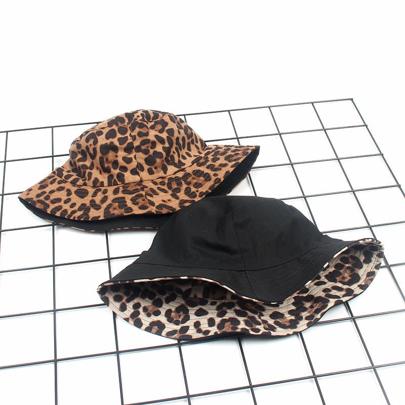 Wholesale Leopard Print Trendy Casual Sunshade Bucket Hat