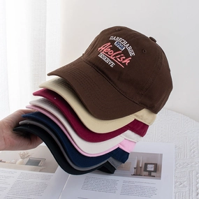 Wholesale Letter Embroidered Baseball Cap Men's and Women's Fashion Cap Shown Small Face