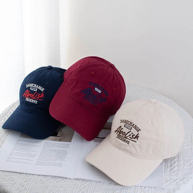 Wholesale Letter Embroidered Baseball Cap Men's and Women's Fashion Cap Shown Small Face
