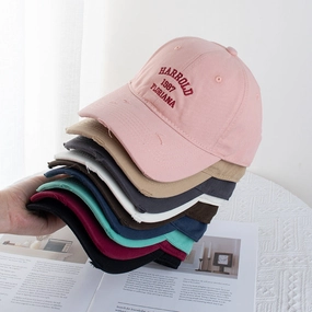 Wholesale Letter Embroidered Pink Baseball Cap Soft Top Cap