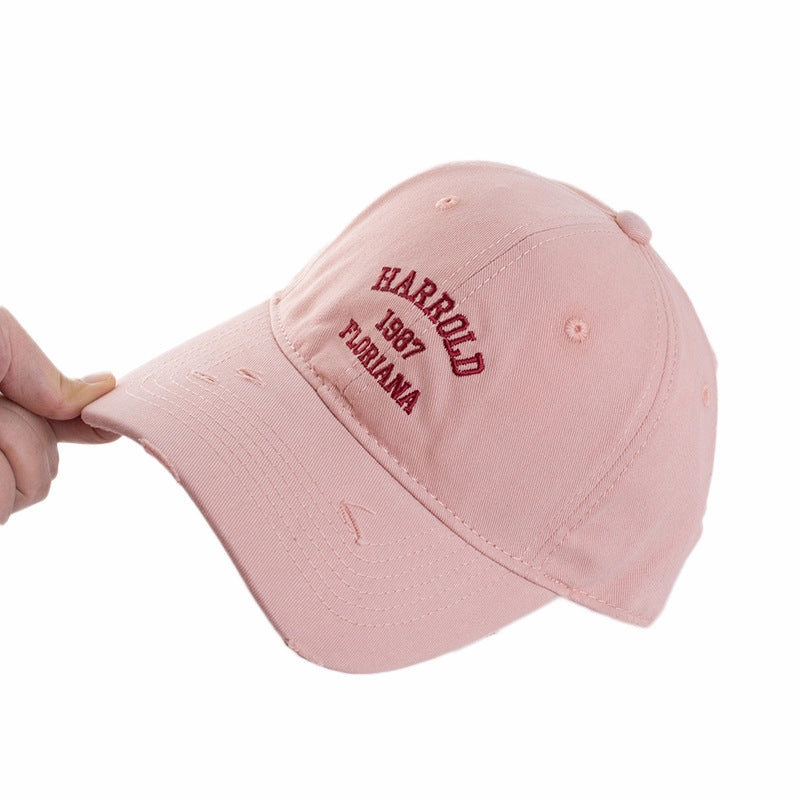 Wholesale Letter Embroidered Pink Baseball Cap Soft Top Cap