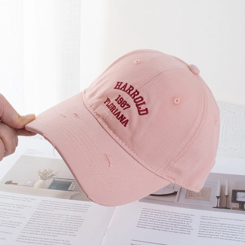 Wholesale Letter Embroidered Pink Baseball Cap Soft Top Cap