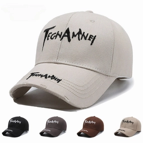 Wholesale Letter Embroidery Ripped Edge Hard Top Baseball Cap