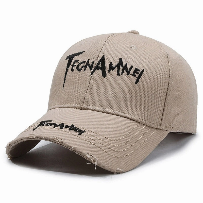 Wholesale Letter Embroidery Ripped Edge Hard Top Baseball Cap