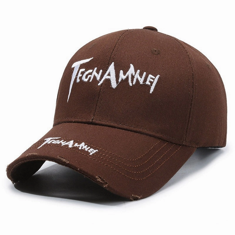 Wholesale Letter Embroidery Ripped Edge Hard Top Baseball Cap