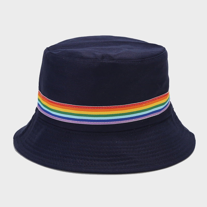 Wholesale LGBT Rainbow Stripe Cotton Bucket Hat