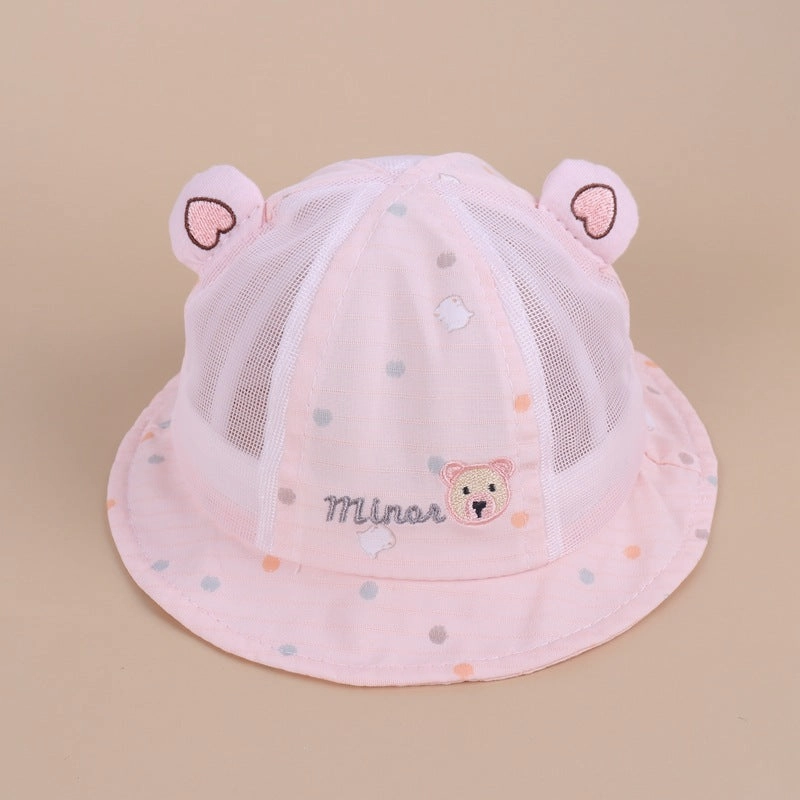 Wholesale Love Bear Kids Cotton Bucket Hat