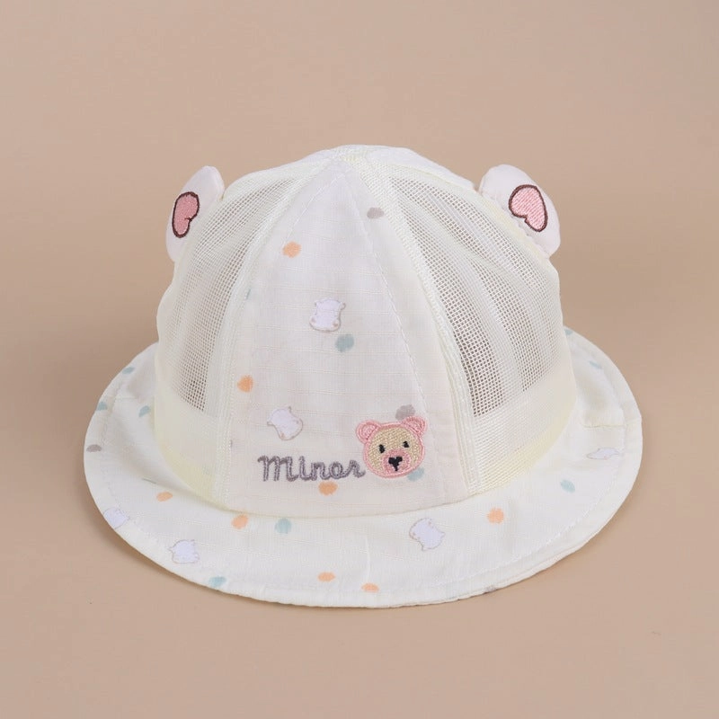Wholesale Love Bear Kids Cotton Bucket Hat